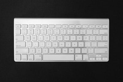 An Apple keyboard.