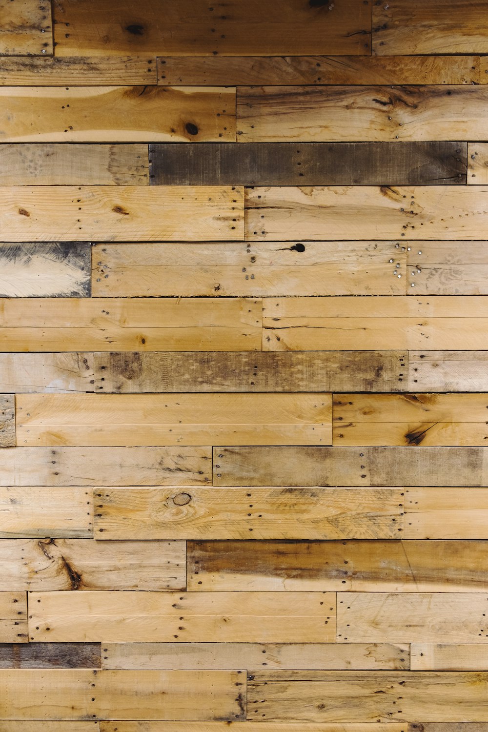 木製パレットの壁