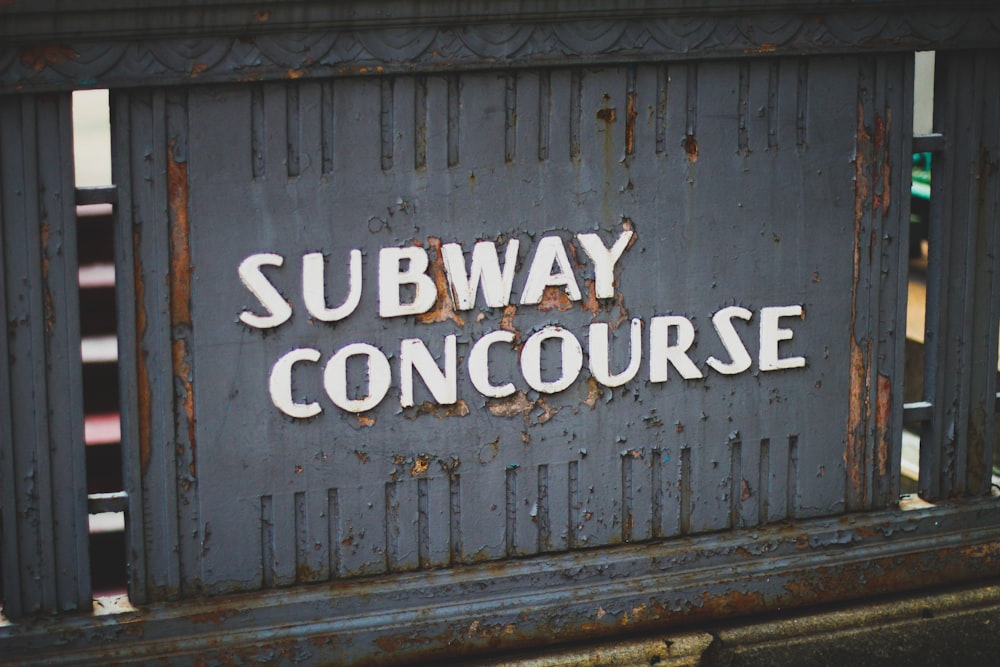 Subway Concourse signage