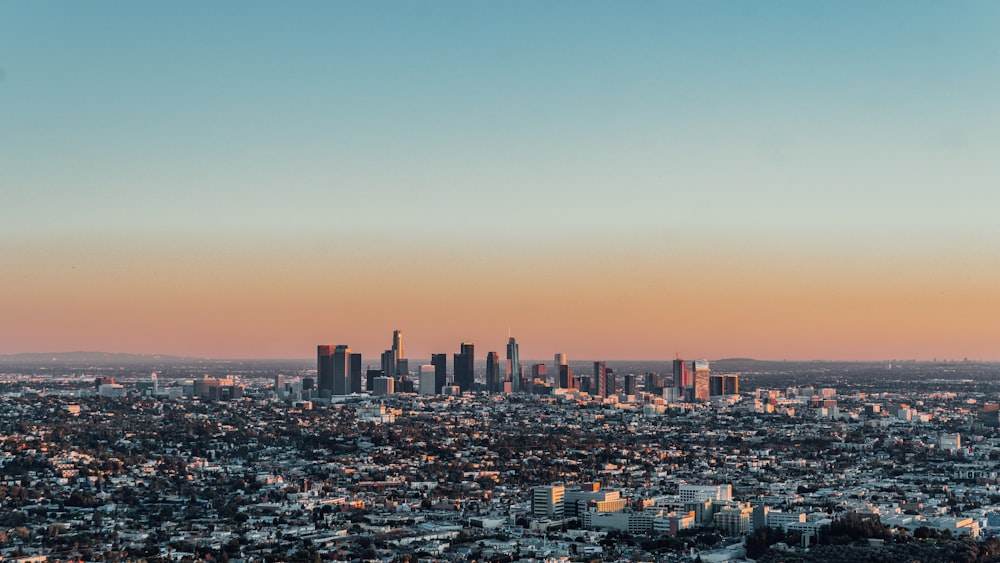 aerial photo of city