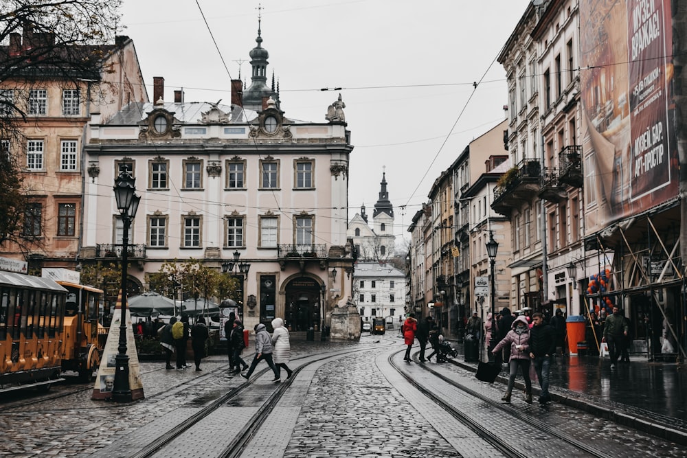 people walking on street