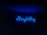 A neon sign with the word 'Storytelling' illuminated in bright blue against a dark background.