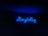 A neon sign with the word 'Storytelling' illuminated in bright blue against a dark background.