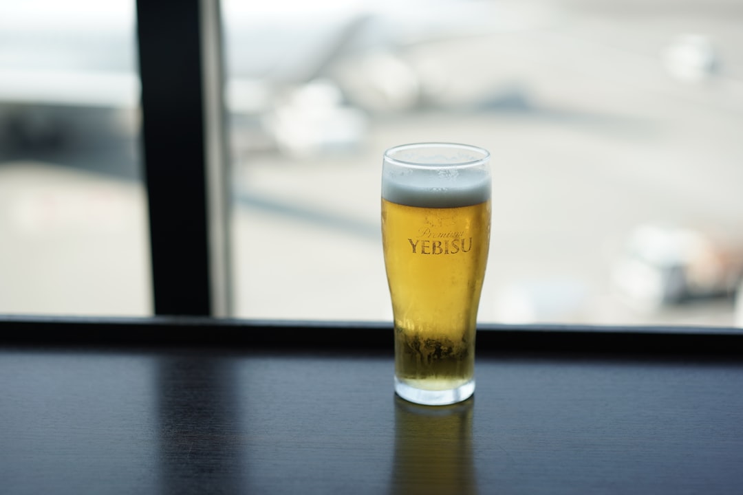 beer in clear pilsner glass