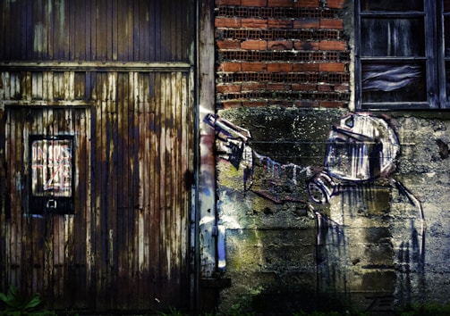 A welcoming front door with a 'Human Rights Fighters' sign.