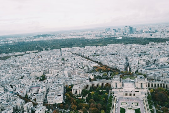 aerial-view of photography of city escape during daytime in Trocadéro France