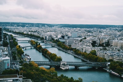 aerial photography of city buildings