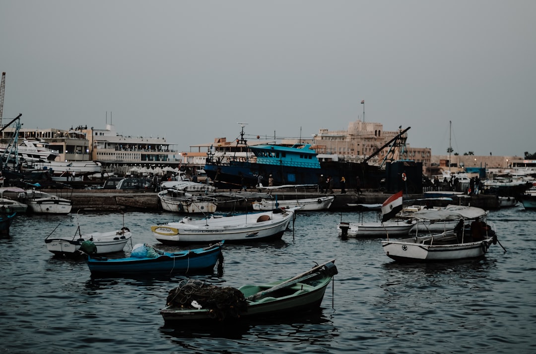 boats and ships in sea under gray sky