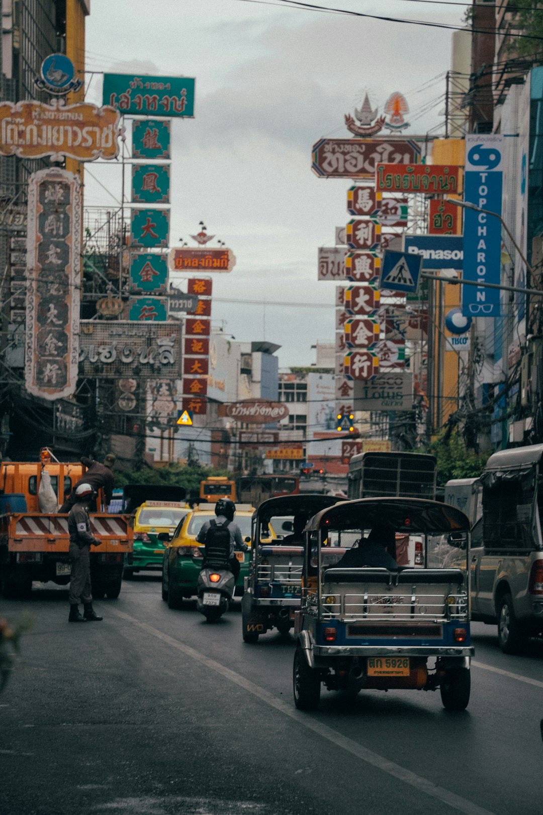 vehicles on road