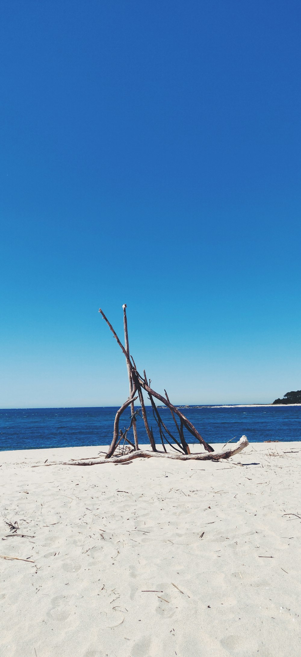 white sand under blue sky