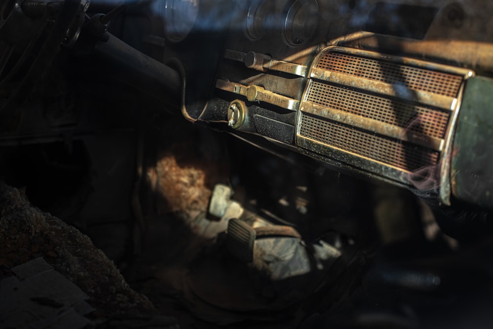 black and brown car dashboard