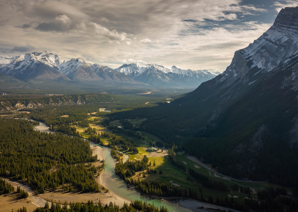 mountains under cloudy sky