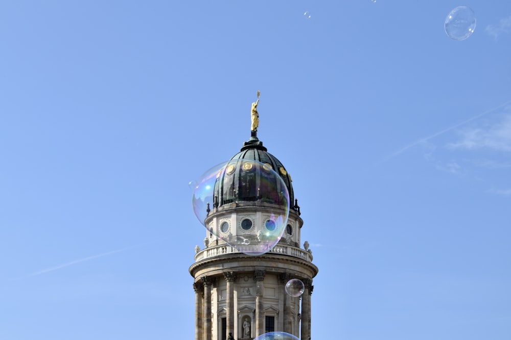 gray and black dome building