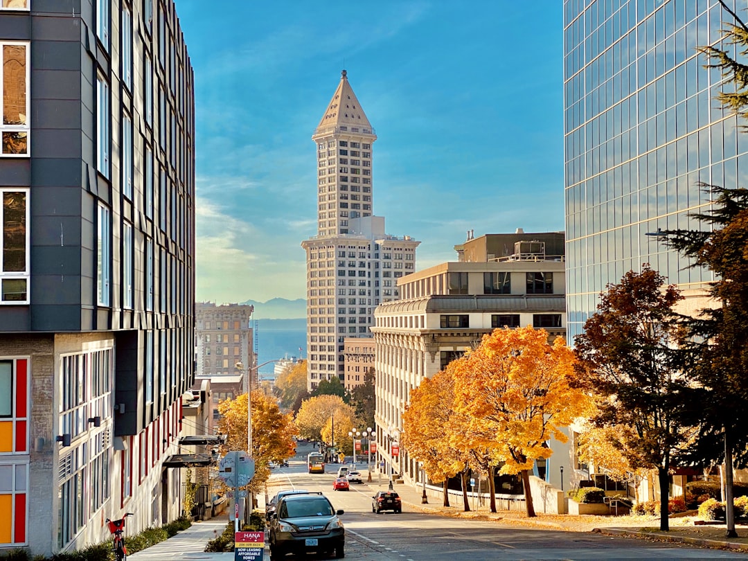 architectural photography of city buildings, Seattle