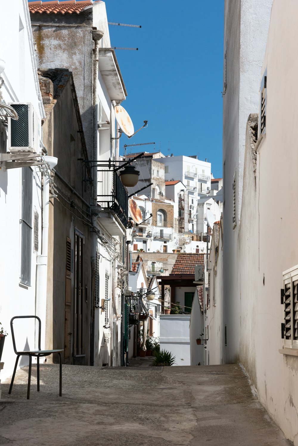 empty alley between buildings