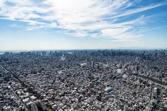 cityscape under blue \and white sky in Tokyo Skytree Japan