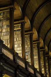 photo of bookshelf library