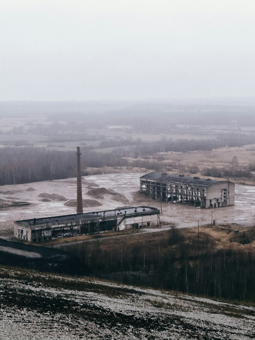 aerial photography of black and gray house