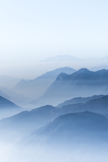 hills covered wit fogs