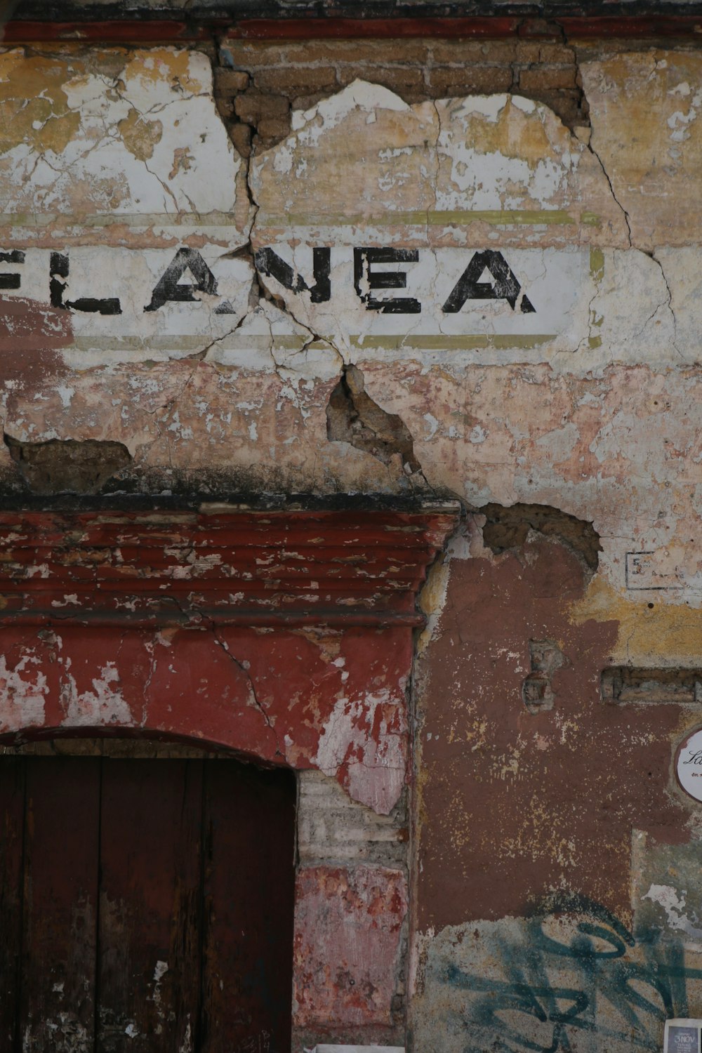 red and white painted wall