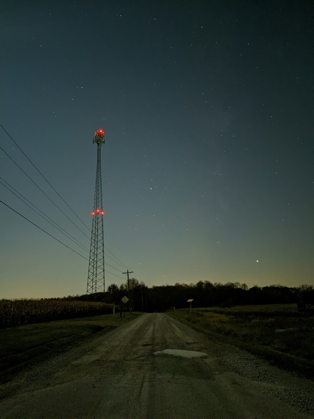 silhouette of tower