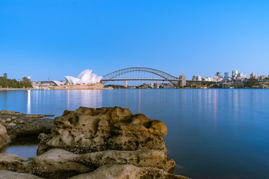 architectural photogrtaphy of tied-arch bridge in Mrs Macquarie's Chair Australia