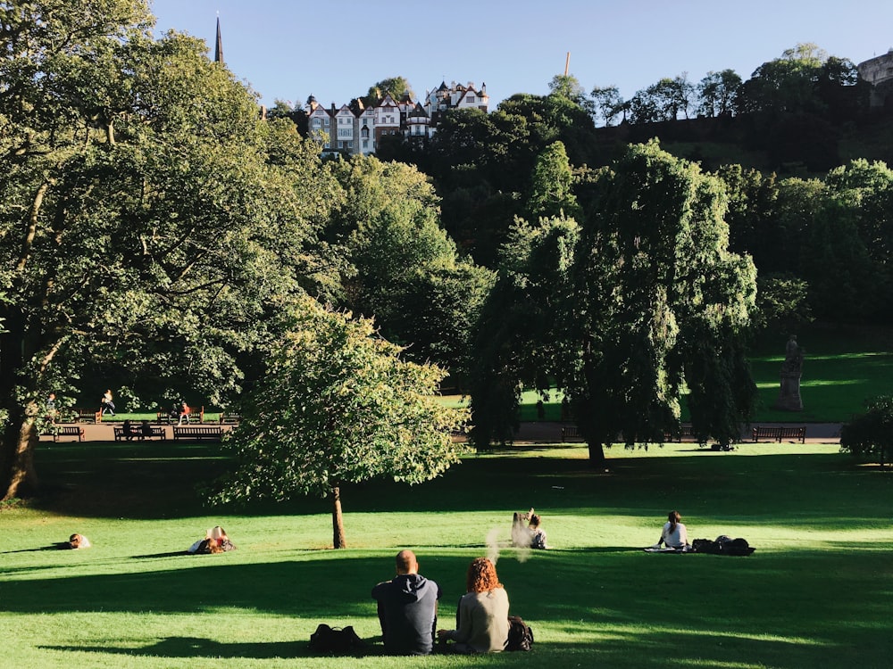 people sitting on ground