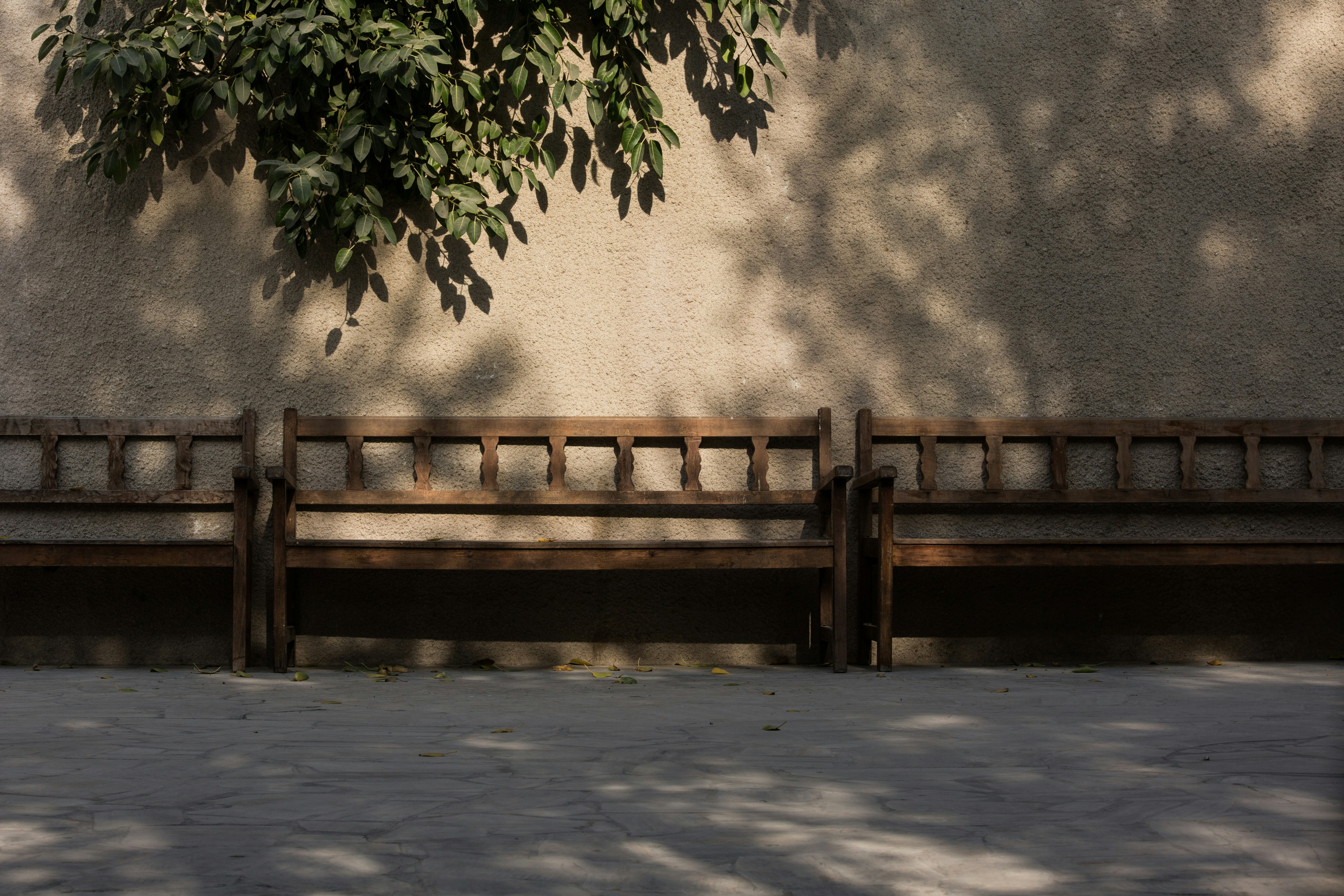 brown wooden bench