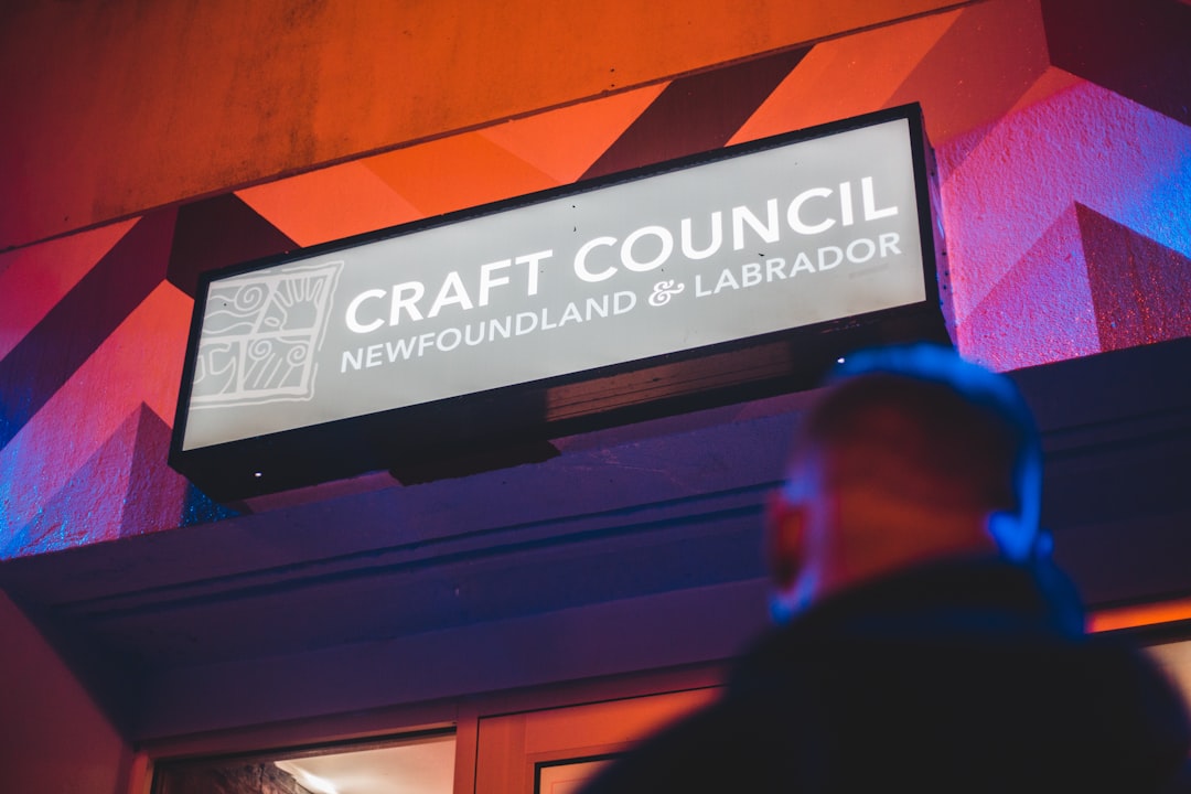 Craft Council lighted signage