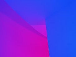 Modern minimalistic blue and pink themed digital presence concept