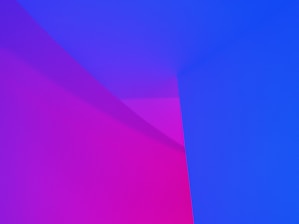 Modern minimalistic blue and pink themed digital presence concept