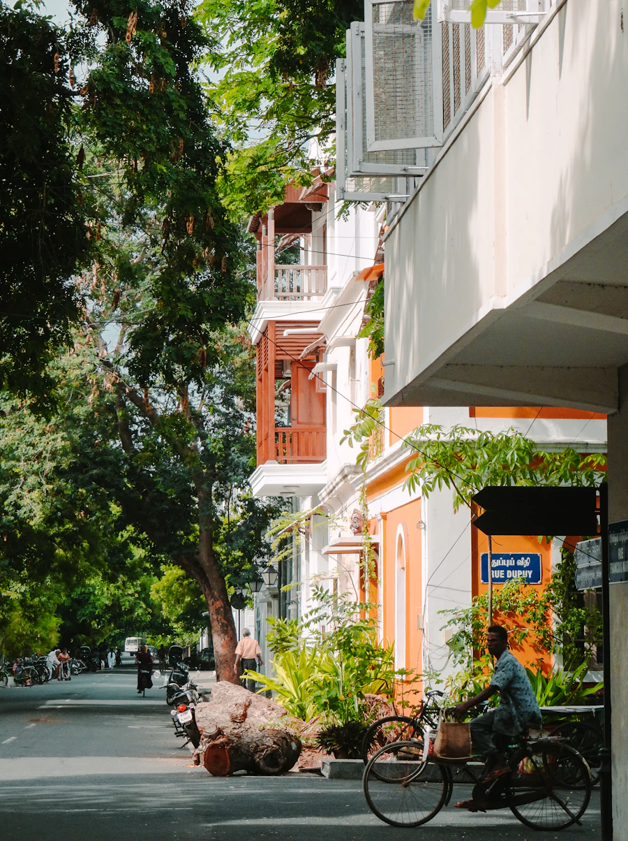 Puducherry street near the Ashram