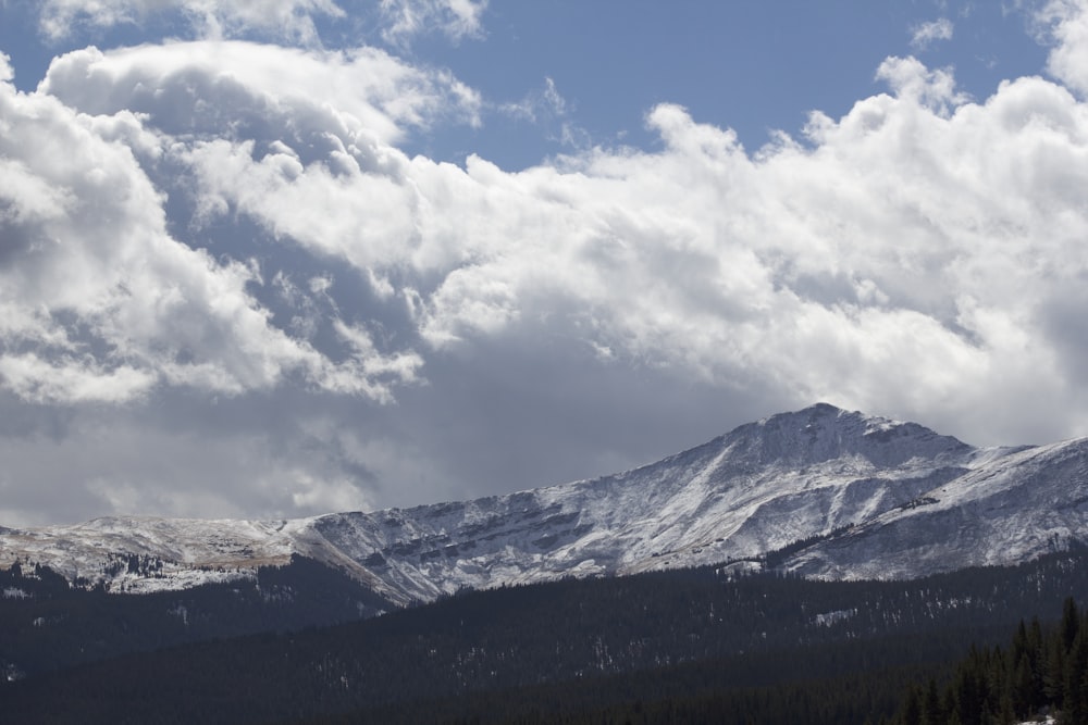 photography of snow-capped mountain under cloudy sky during daytime