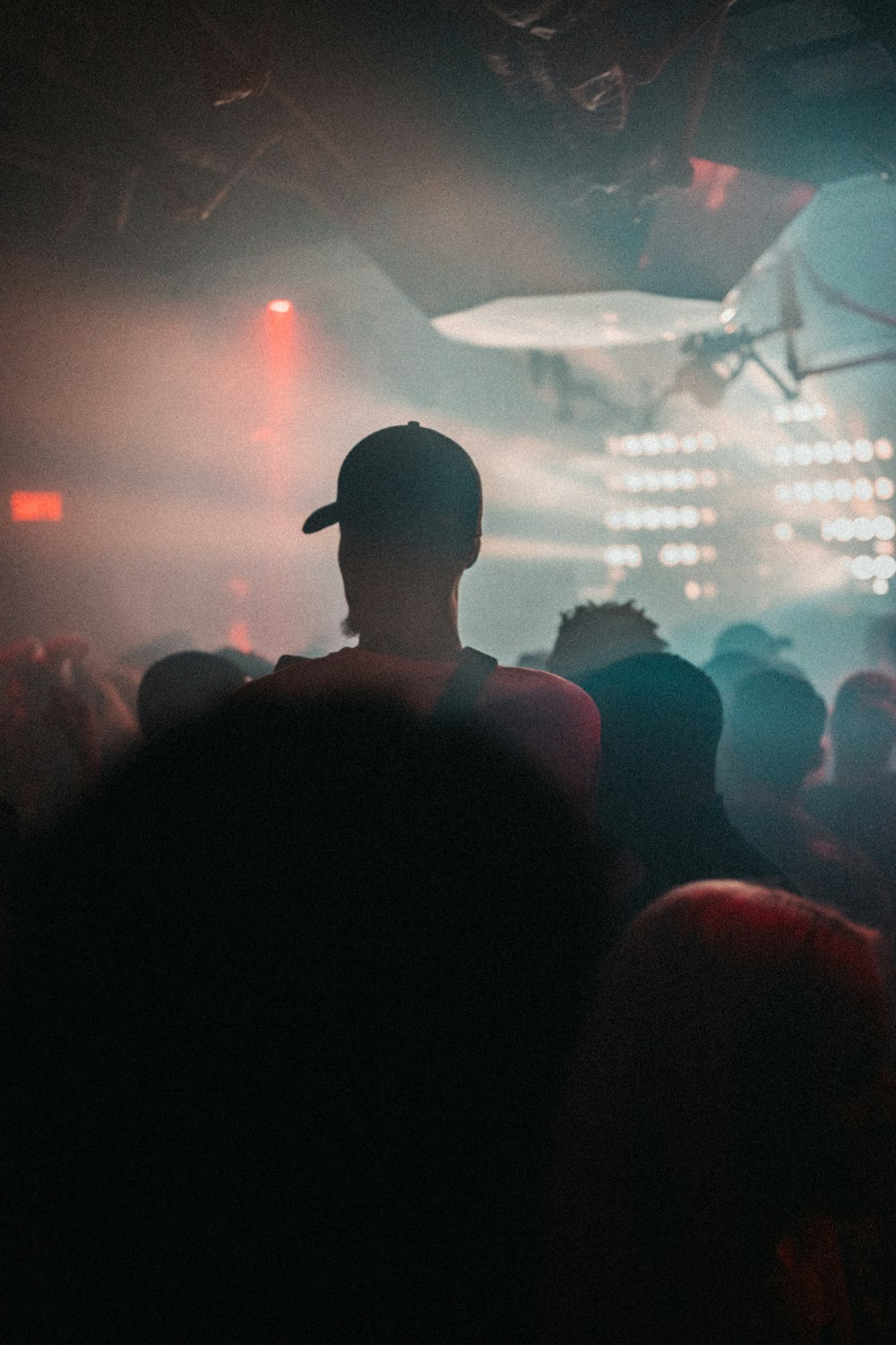 a man standing in front of a crowd of people