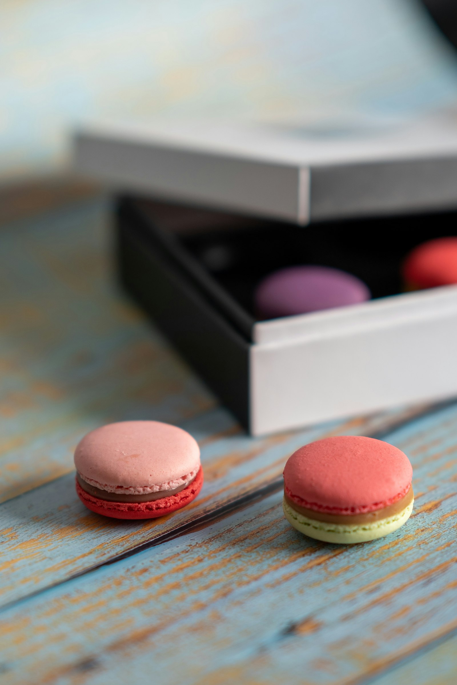 Sony a7 III sample photo. French macaroons on wooden photography