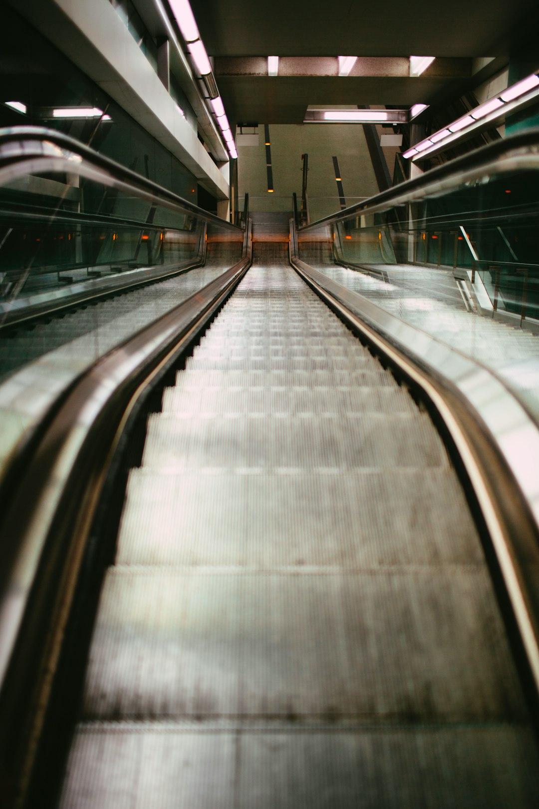 view photography of escalator