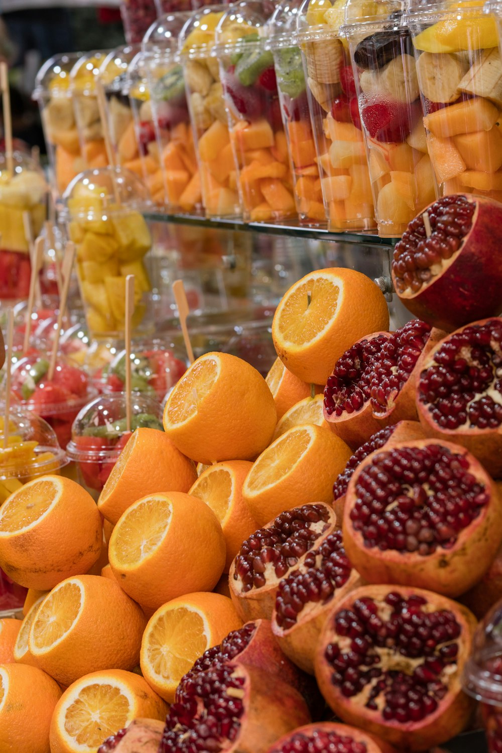 assorted fruit slice on jar