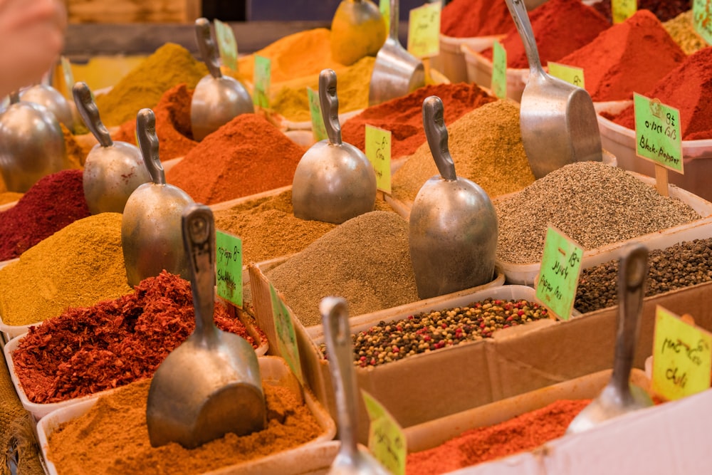 photo of assorted seasoning powders