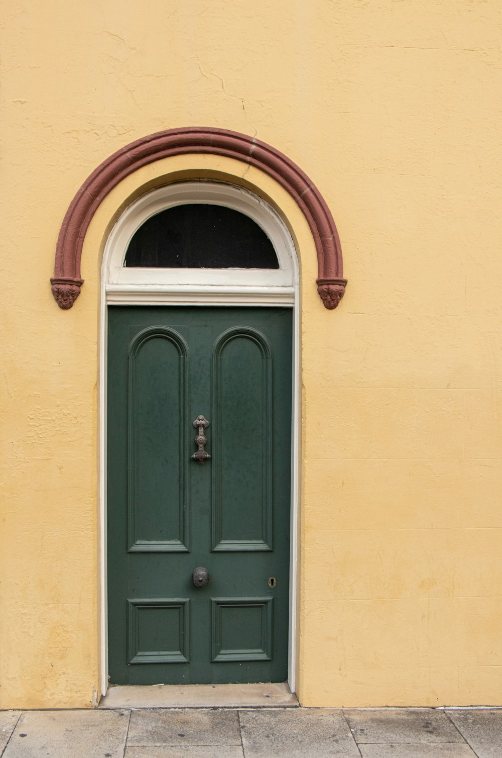 closed gray wooden door