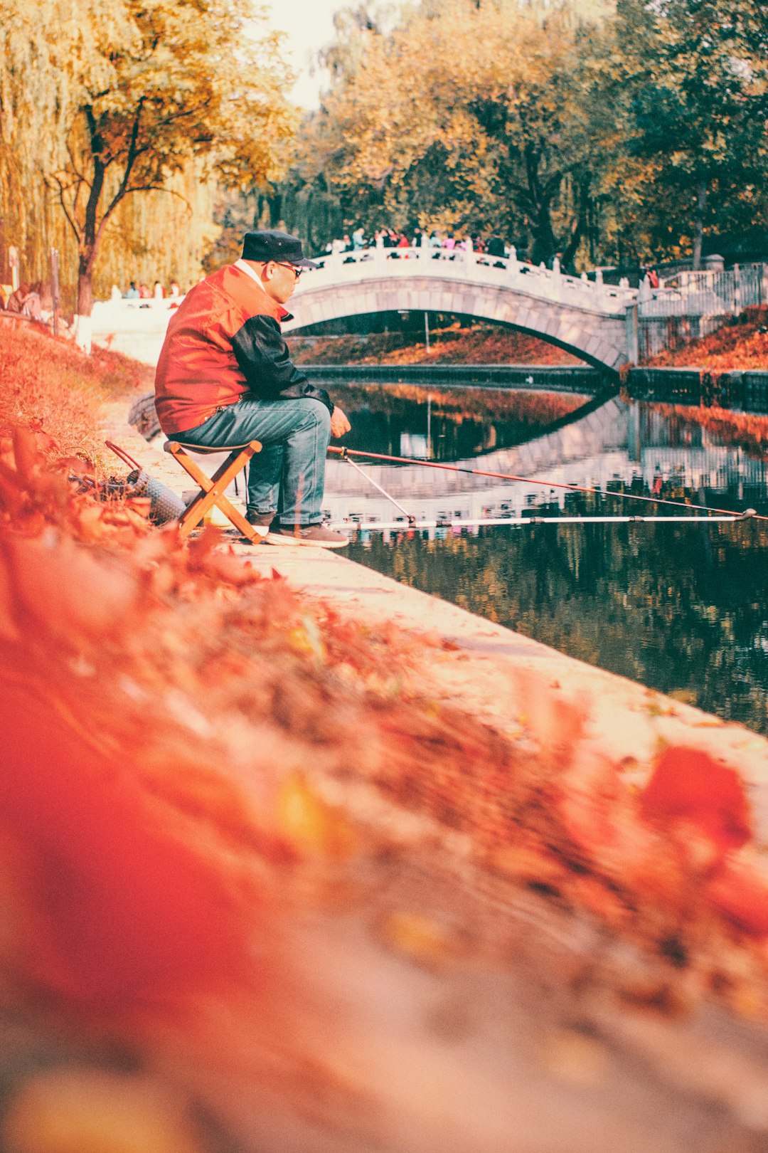 man fishing outdoors