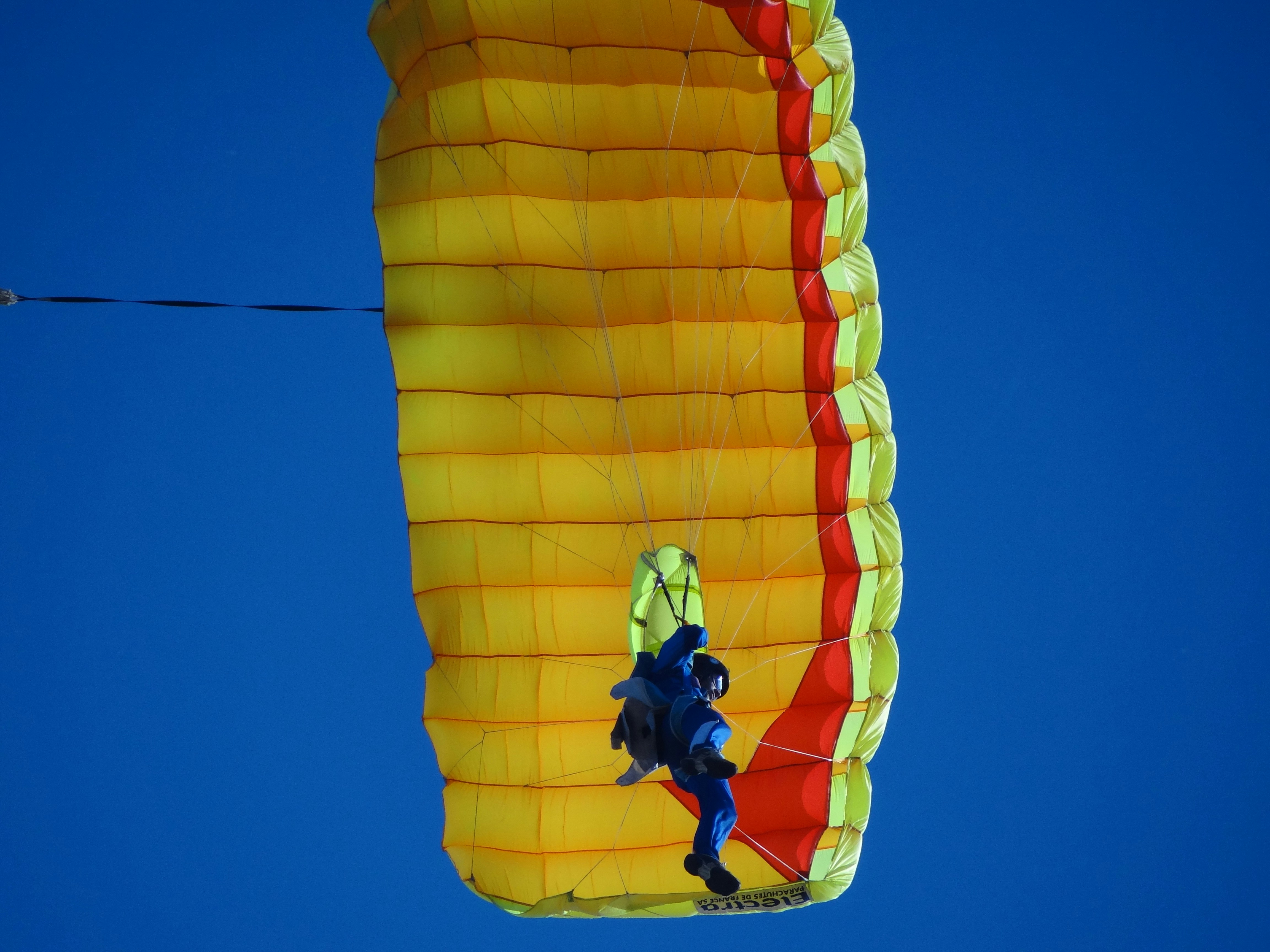 unknown person paragliding