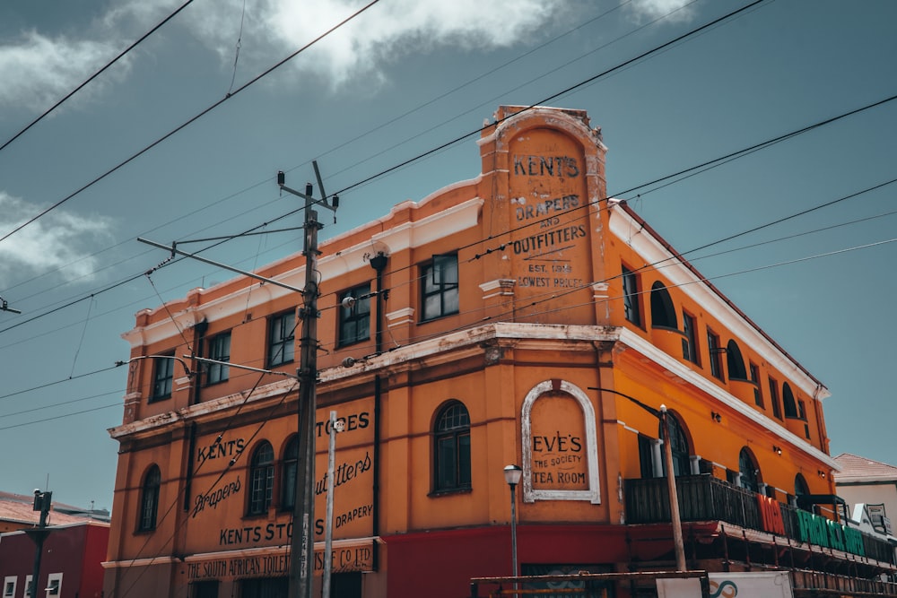 orange and white building