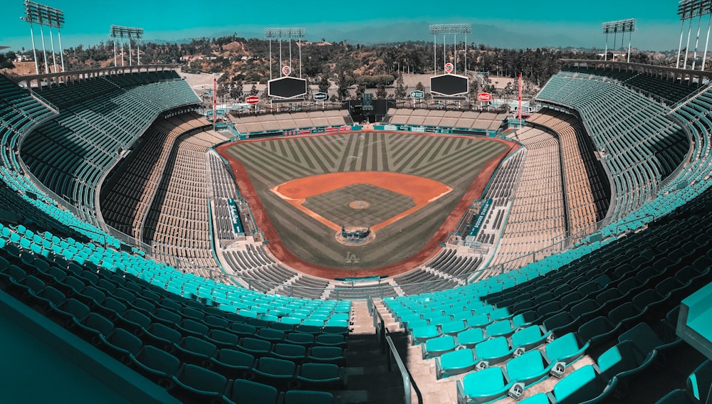architectural photography of baseball stadium