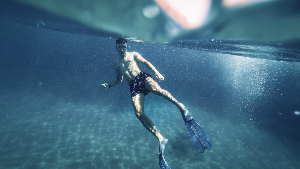 man underwater