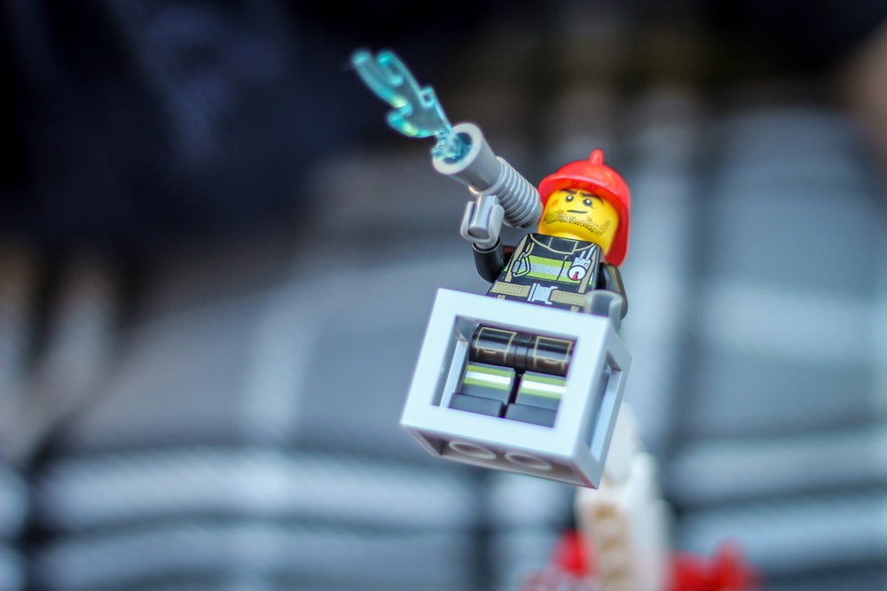 selective-focus photograph of Lego figure
