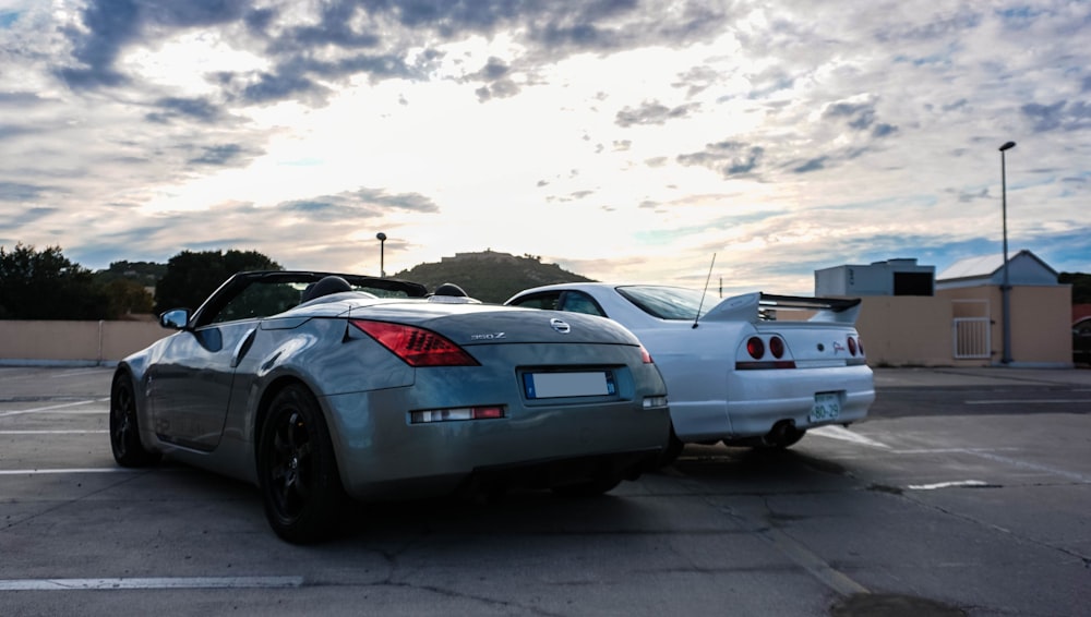 gray convertible car