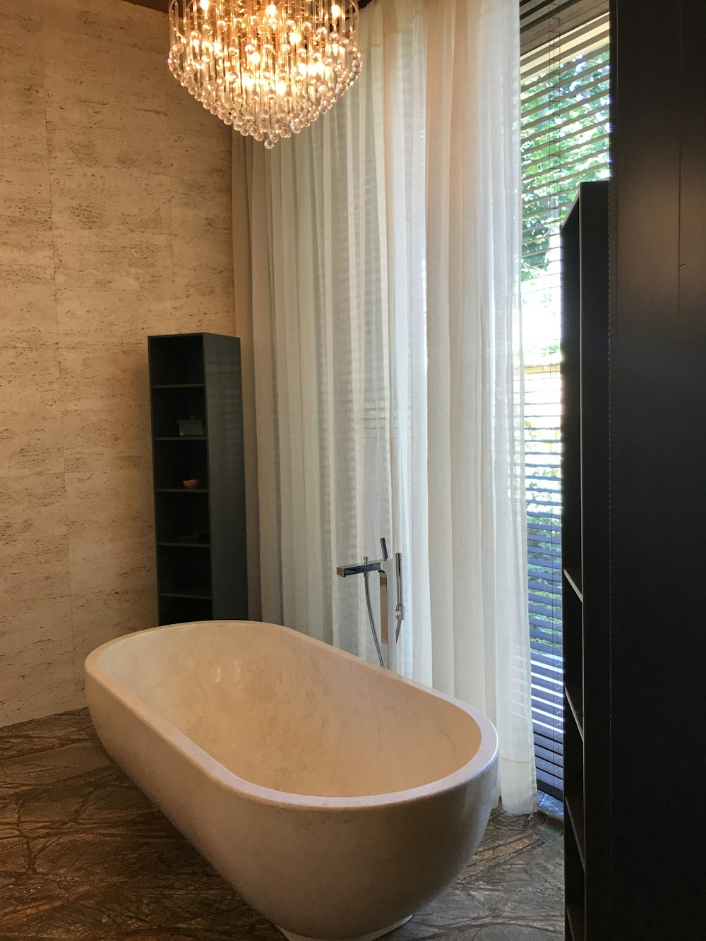 white porcelain tub on a bathroom