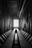 greyscale photography of building