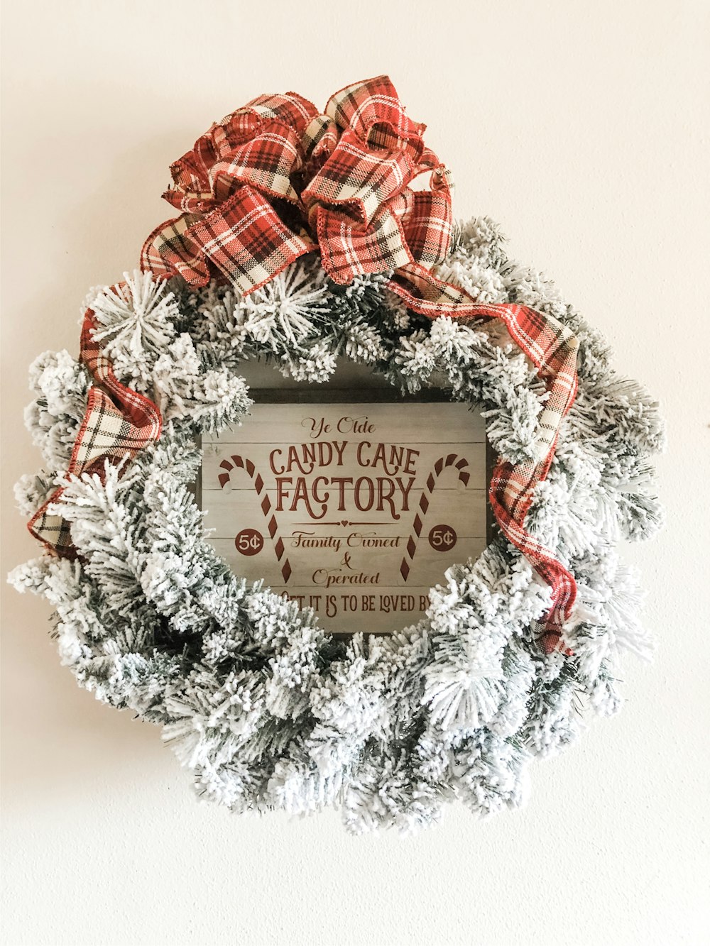 gray Candy Cake Factory wreath