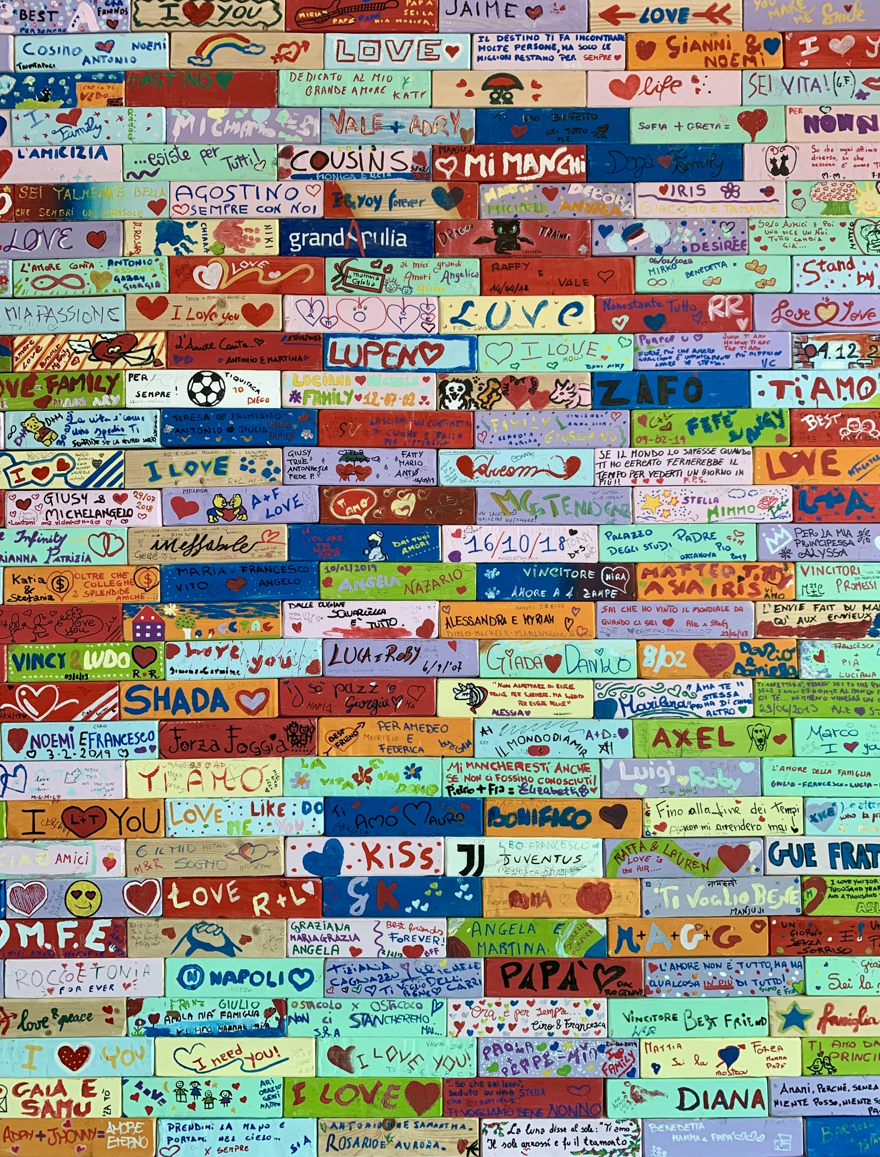 multicolored wall art